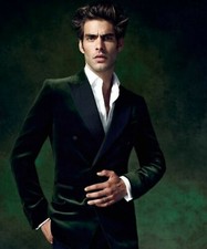 Uomo Verde Fumare Giacca