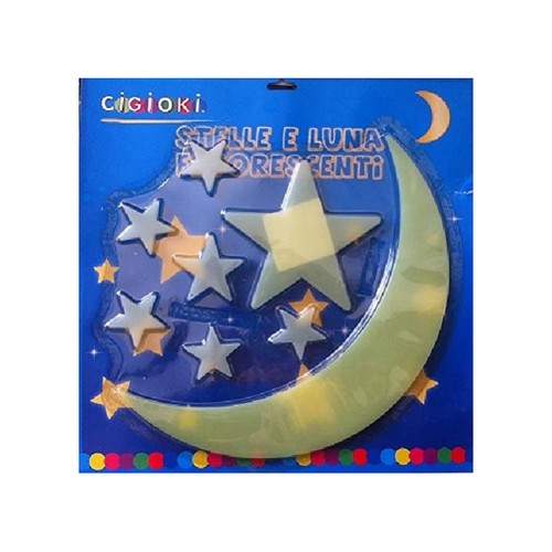 Luna stelle adesivi - luna,