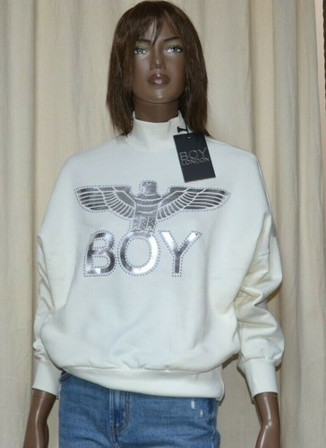 Felpa bianca boy london con - london,
