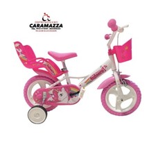 BICI MISURA 12-14-16 BIMBA DINO BIKES BICICLETTA BAMBINA UNICORN BIANCA/ROSA