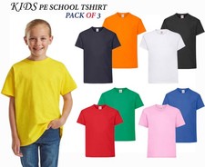 3X T-Shirt Bambini Tinta Unita