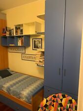 Cameretta da letto con armadio scrivania comodino rete cassettiera 