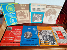 LOTTO SPARTITI MUSICA ANNI 60 COMPLESSI SANREMO SIGLE TV DISCO ESTATE MINA FURIA