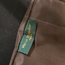 Borsa a mano Herve Chapelier bicolore nylon marrone lavanda viola manici neri