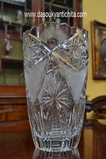 Vaso in cristallo di Boemia vintage anni 60