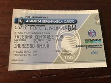 Atalanta- Lazio 02/03 Finale coppa Italia primavera biglietto ticket 