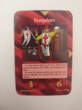 INWO Illuminati New World Order TEMPLARS 1995 Unlimited Edition -Card Game Carta