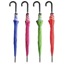 Ombrello Lungo Gallotti Con Apertura Automatica In Tinta Unita Con Bordino