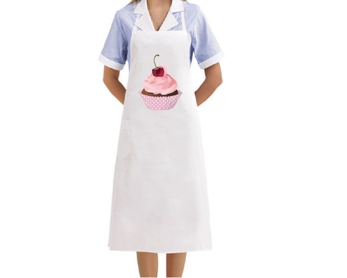 Grembiule bianco cucina con - bianco,
