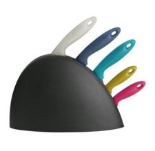 Coltelli Cucina  Set 5 Pezzi Ceppo Coltelli Set di Coltelli + Base Portacoltelli