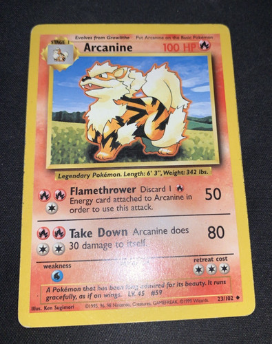 Arcanine 102 uncommon - 23/102, base