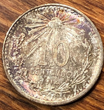 1914 Messico 10 Centavos GEM