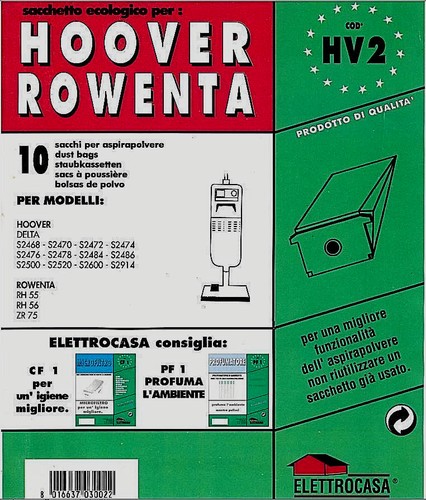 Elettrocasa hv2 x10 - hv2, sacchi