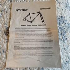 Surly Karate Monkey Pagina Informazioni Bicicletta Specifiche Dimensioni S\N Info