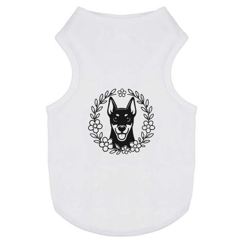Doberman corona floreale - 'doberman, floreale'