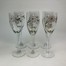 6 bicchieri da champagne bicchiere da spumante Perrier Jouet Belle Epoque dipinti a mano
