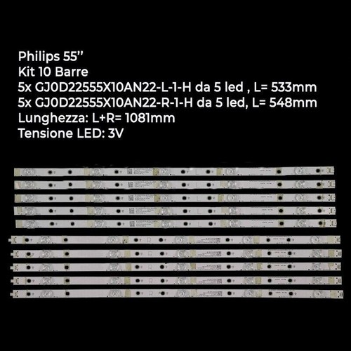 Kit barre led philips - 10, tv