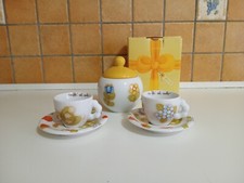SET 2 TAZZINE E ZUCCHERIERA THUN COUNTRY CAFFÈ AL VOLO NUOVA COFFE