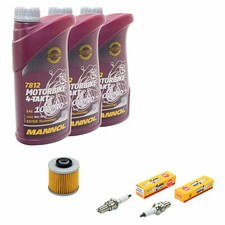 Kit Revisione Olio 3L Per Yamaha XVS 650 Dragstar 1997-2007 Filtro Olio + Candele
