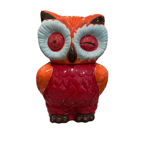 Owl cookie jar - jar, winking