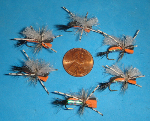 Fly fishing flies - -, arancione