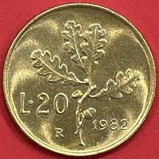 Moneta 20 Lire 1982 Ramo di