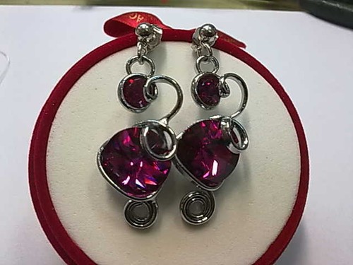 Orecchini ottone con - in, strass