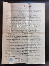 Bando ciclostile MOGGIO asta legna Cortabbio Barzio 1924 Lecco Valsassina