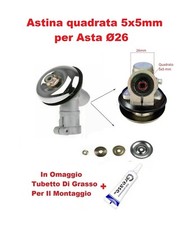 Coppia conica 5x5mm Quadro x Asta Ø 26mm decespugliatore universale + Grasso