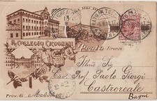 PRATO 1910 R.COLLEGIO CIROGNINI CARTOLINA PUBBLICITARIA