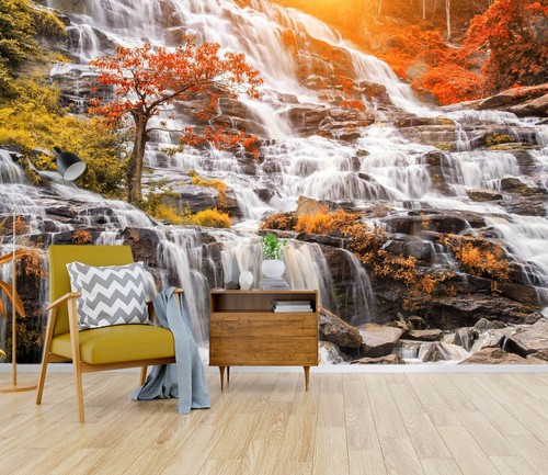 Carta parati cascata - da, 3d