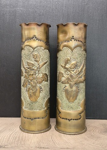 Vintage trench art vase - art, 1919