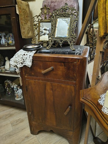 Comodino art decò 1930 legno - comodino,