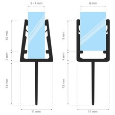 Guarnizione per Box Doccia di Ricambio Schwallschutz Porta UK10
