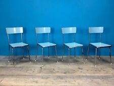 4 SEDIE ANNI 70 DA CUCINA FORMICA VERDE CROMATE BAR ENOTECA DINER MODERNARIATO