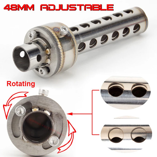 48mm adjustable moto exhaust - 48mm,