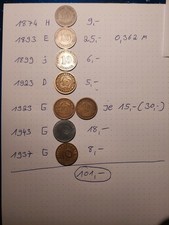 Monete pfennig impero - monete, 10