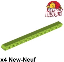 LEGO Technic 4x Trave Barra Braccio 1x15 Thick Spesso Verde Lime / 32278 New