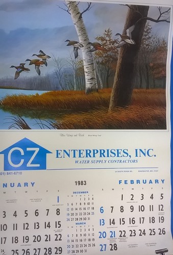 Calendario parete 1983 - calendario,