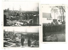 3x orig. Foto Funerale 44°ID Colonnello Cimitero VIENNA Novacella 1939 Lublino Polonia