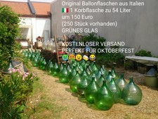 1X GIGANTE - ENORME BOTTIGLIA DA 54 LITRI BOTTIGLIA DI VETRO VERDE PERFETTA PER OKTOBERFEST