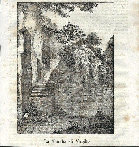 Stampa antica napoli tomba - stampa,