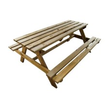 TAVOLO CON PANCHE PIC NIC LEGNO ESTERNO GIARDINO TAVOLI 170x140x71cm