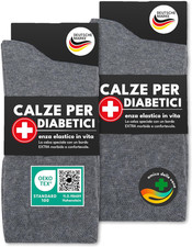 6 Paia Calze Diabetici Senza
