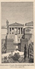 Antique Print ATHEN Historical