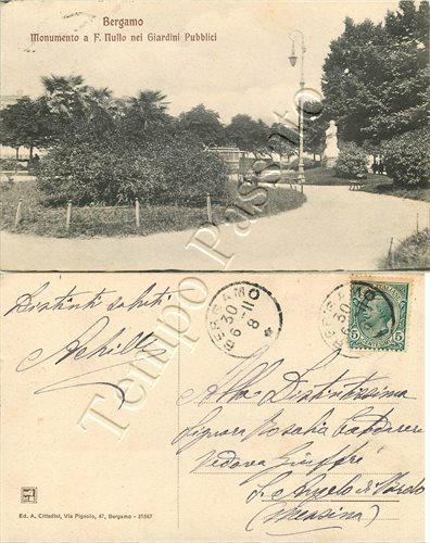 Cartolina bergamo giardini - cartolina, di