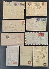 LOTTO STORIA POSTALE REGNO ITALIA 9 LETTERE PIEGHI CARTOLINE POSTALI FRANCHIGIA