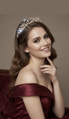 Tiara oro cristallo - oro, swarovski