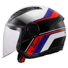CASCO LS2 OF616 AIRFLOW 2 colorazione RUSH WHITE BLUE RED LUCIDO