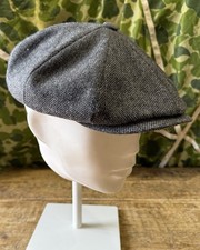Stetson Hatteras Cappello Paper Boy Virgin Wool Corposo 8 pannelli Cm 61 Grigio
